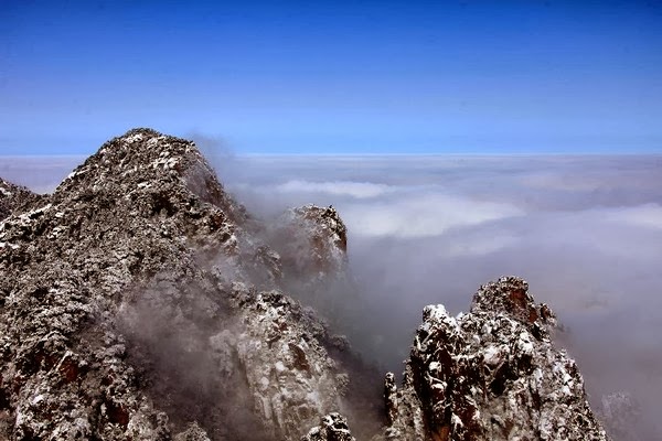 Huangshan Mountain after snowfall