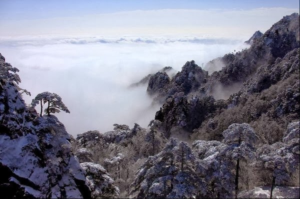 Huangshan Mountain after snowfall