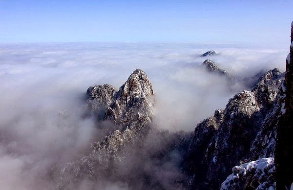 Huangshan Mountain after snowfall